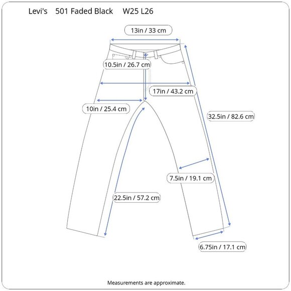 Levis 501 High Rise Straight Leg Faded Black Denim Raw Cut Off Hem Jeans 25 - Picture 15 of 16